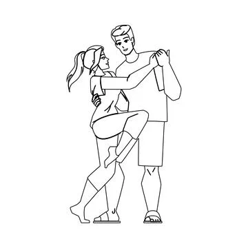 Couple dancing vector Stock Illustration