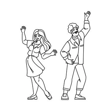 Couple dancing vector Stock Illustration