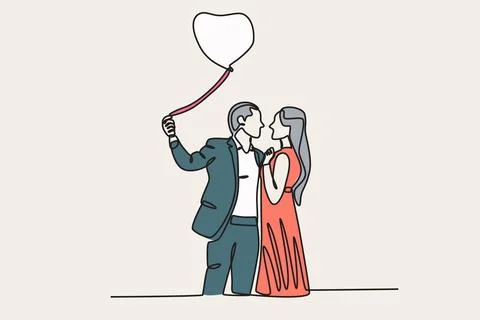 Couple dancing while celebrating White Day. Illustrazione stock