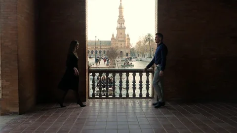 A couple on a date Stock Footage 88192165