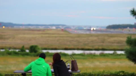 Couple on a Date Outdoors Stock Footage 59340032