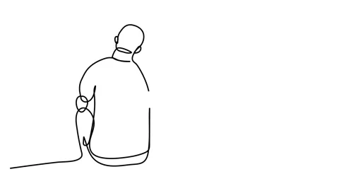 Couple dating - single line drawing Continuous line Stock Footage 149355167