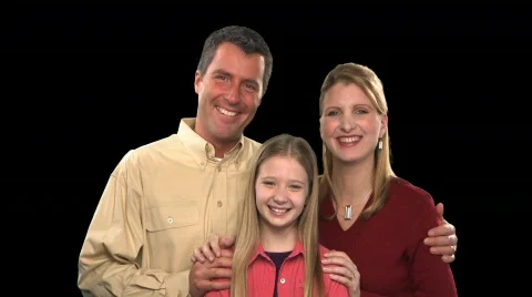 Couple with Daughter 스톡 동영상 754879
