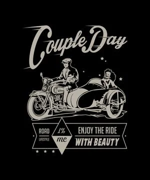 Couple Day Stock Illustration