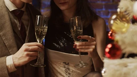 Couple decorating christmas tree Stock Footage 125339783