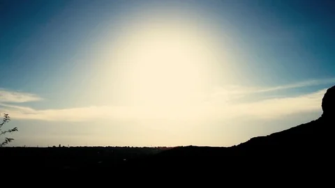 A couple descends from a hill Video stock 77480909