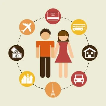Couple  design Stock Illustration