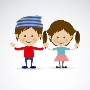 Couple design over gray background vector illustration Ilustração Stock