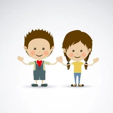 Couple design over gray background vector illustration Ilustração Stock