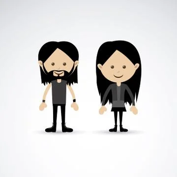 Couple design over gray background vector illustration Ilustração Stock