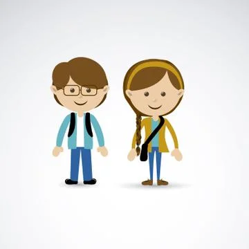 Couple design over gray background vector illustration Ilustração Stock