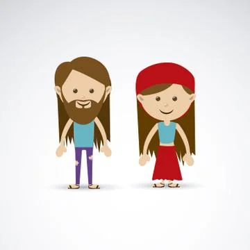 Couple design over gray background vector illustration Ilustração Stock