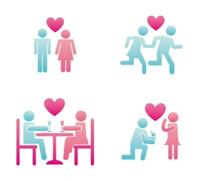 Couple design over white background vector illustration Ilustração Stock