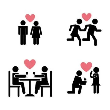 Couple design over white background vector illustration Ilustração Stock
