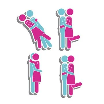 Couple design over white background vector illustration Ilustração Stock