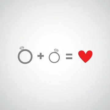 Couple diamond engagement ring Illustrazione stock