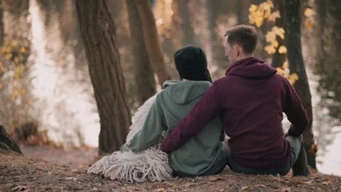 Couple with dog in nature. Stock Footage 166563463