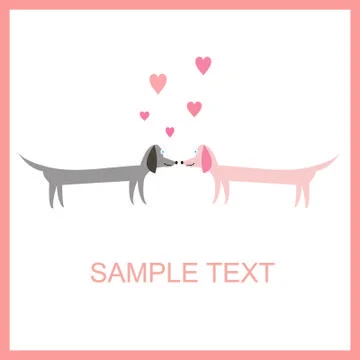 Couple of dogs Stock Illustration