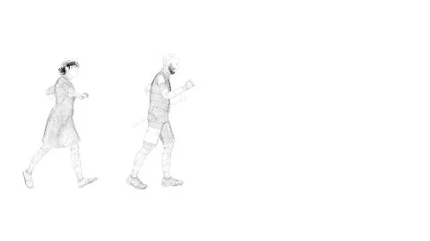 Couple doing exercise Stock Illustration