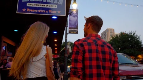 Couple in Downtown Austin Stock Footage 97126161