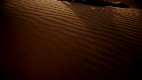 Couple drinking champagne on desert. Stock Footage 119383556