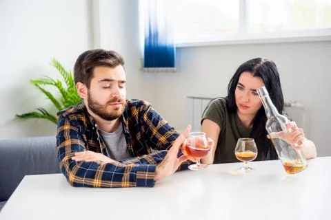 Couple drinking together Stock Photos