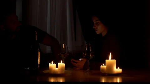 Couple drinking wine 스톡 동영상 97178411