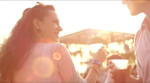 Couple drinks and dances Stock Footage 63081299