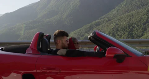 Couple Driving Into The Sunset. 39 Video stock 159348355