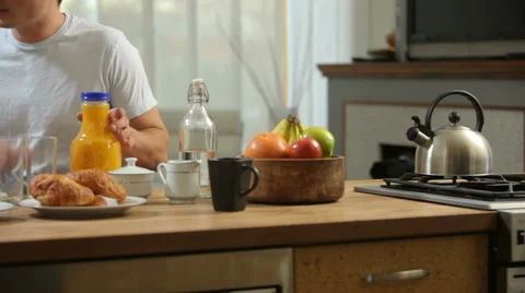 Couple eating and drinking Stock Footage 62281397