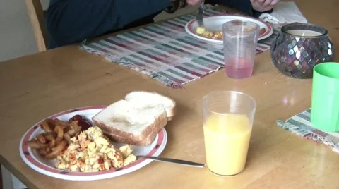 Couple Eating Breakfast 스톡 동영상 65745874