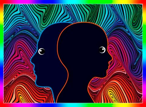 Couple in Ecstasy Illustrazione stock