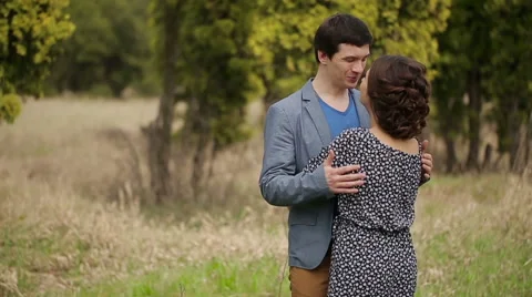 Couple Embracing ( slow motion ) Stock Footage 40313515