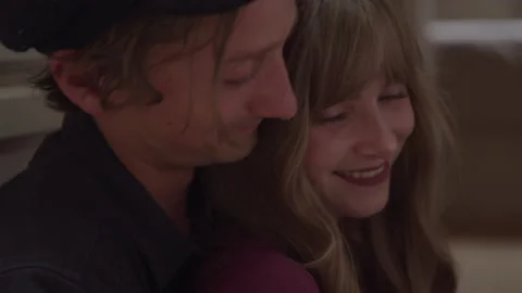 Couple Embracing In Their Tiny Home Video stock 219588804