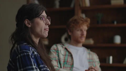 Couple Engaged in Group Therapy Session Vídeo Stock 275031098