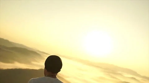 Couple enjoying a beautiful view Stock Footage 72992178