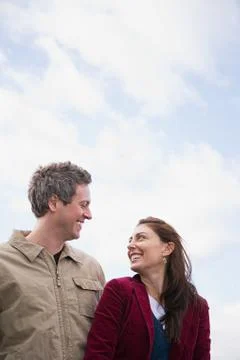 A couple face to face Stock Photos