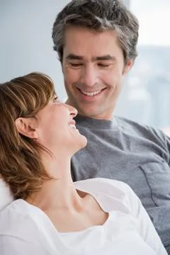 A couple face to face Stock Photos