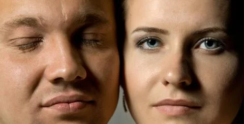 Couple face Stock Photos