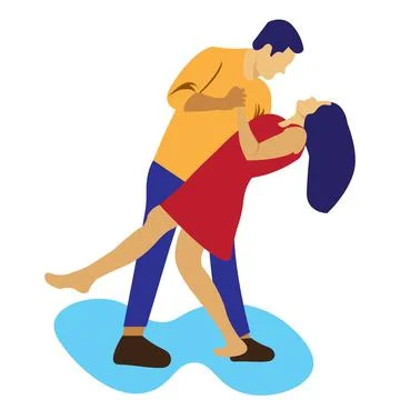 Couple Fall in love Flat Vector Illustration Stock Illustration