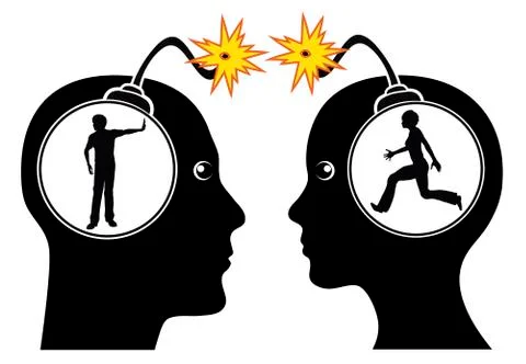 Couple Fighting Illustrazione stock