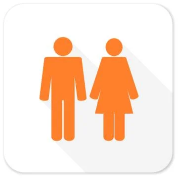 Couple flat icon Stock Illustration