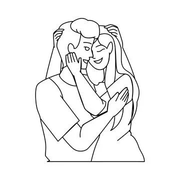Couple flirting vector Stock Illustration