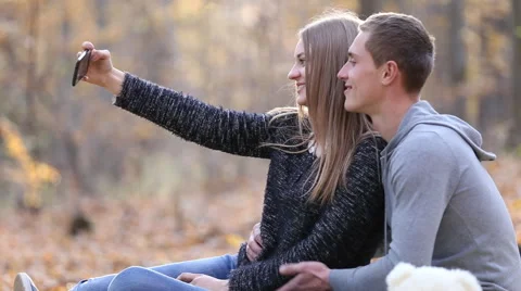 Couple in the forest Stock Footage 57451296