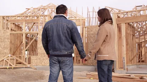 Couple in front of construction Stock-Footage 67344216
