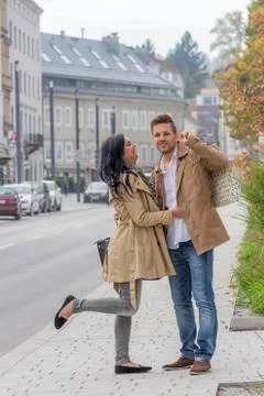 Couple getting around town Stock Photos
