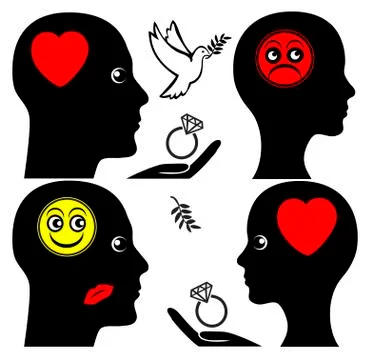 Couple getting back together Illustrazione stock