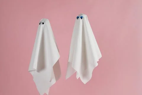 Couple ghost back pink Stock Photos