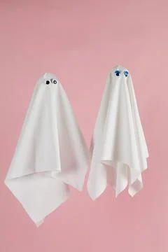 Couple ghost back pink Stock Photos