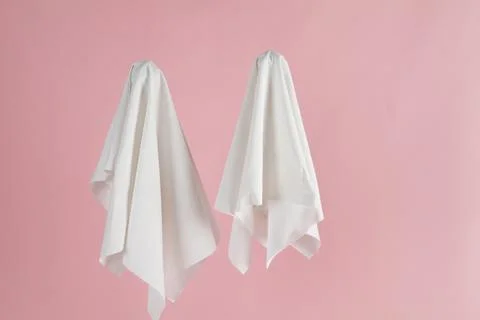 Couple ghost back pink Stock Photos